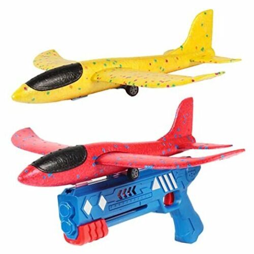 Photo 1 of Airplane Toy, 2 Pack Flight Mode Catapult Plane Toys for Kids,Throwing Foam
