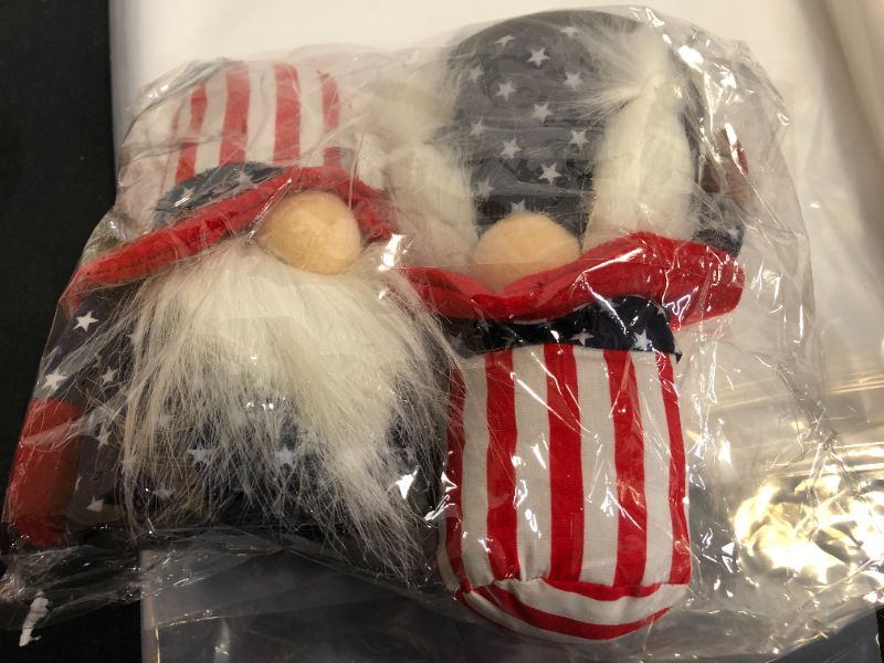 Photo 1 of 5" 4TH OF JULY GNOME SET OF 2