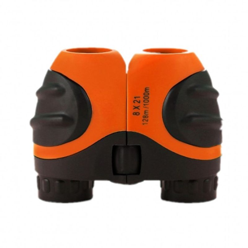 Photo 1 of 8x21 Orange Kids Binoculars for Bird Watching, Viewing Wildlife or Scenery, Gaming, Mini Compact and Image Stabilized, Best Gifts for Kids
