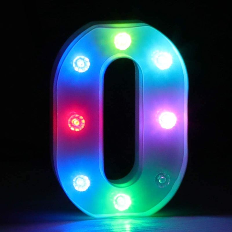 Photo 1 of HYFILOD Digit Pattern Battery-Powered LED Colorful Decorative Night Light for Children's Gift Wedding Party Decoration (Digit 3)
