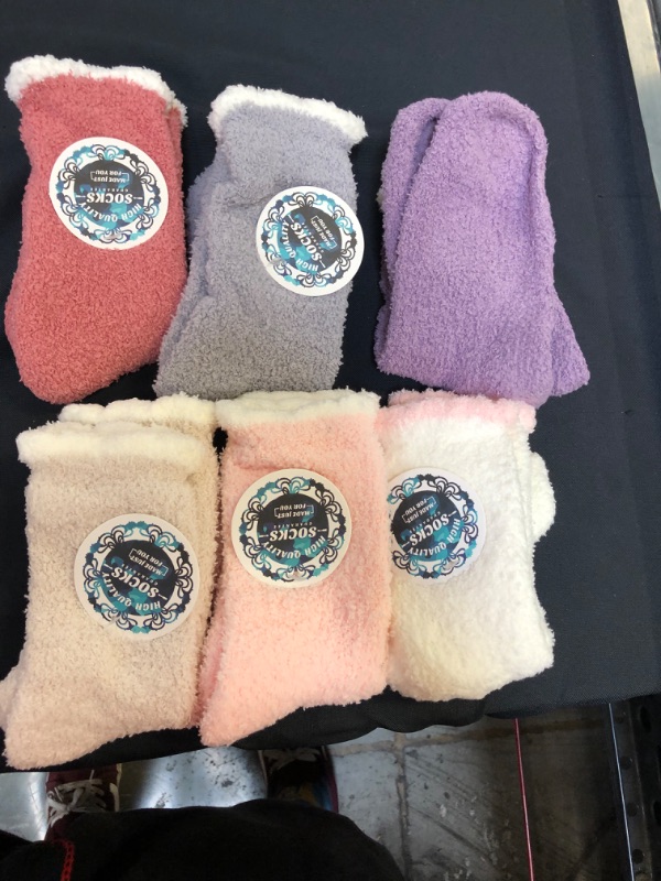 Photo 2 of ANTSANG Womens Fuzzy Socks Fluffy Slipper Cozy Cabin Winter Soft Fleece Warm Comfy Thick Christmas Gift Socks