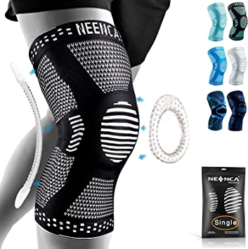 Photo 1 of  Knee Brace,Knee Compression Sleeve Support with Patella Gel Pad & Side Spring Stabilizers,Medical Grade Knee Protector for Running,Meniscus Tear,Arthritis,Joint Pain Relief,ACL,Injury Recovery, SIZE XL 
