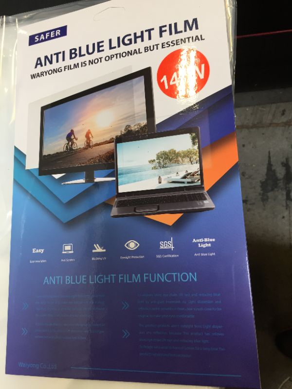 Photo 2 of 14 Inch(12.2"x6.9") Light Blocking Screen Film Type for Laptop Screen Protector/Filter Anti Glare Anti Blue Light Bubble Free Touch-Screen
