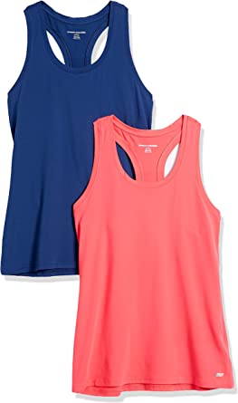 Photo 1 of Amazon Essentials Women's Tech Stretch Relaxed-Fit Racerback Tank Top (Available in Plus Size), Pack of 2
SIZE MEDIUM
