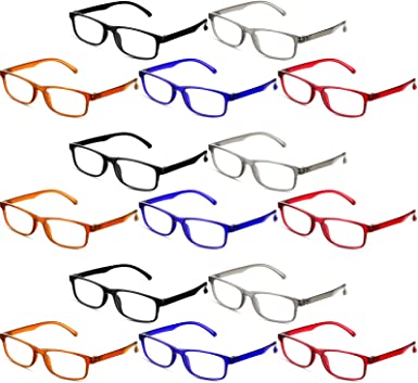 Photo 1 of 15 PCS Reading Glasses Lightweight Flexible Men Women Spring Hinge Glasses for Reading Computer Readers