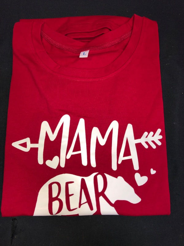 Photo 2 of Acun Mama Bear Graphic T Shirt Best Moms of Boys Girls Grinch Tee Shirt Tops with Sayings SIZE WOMENS L
