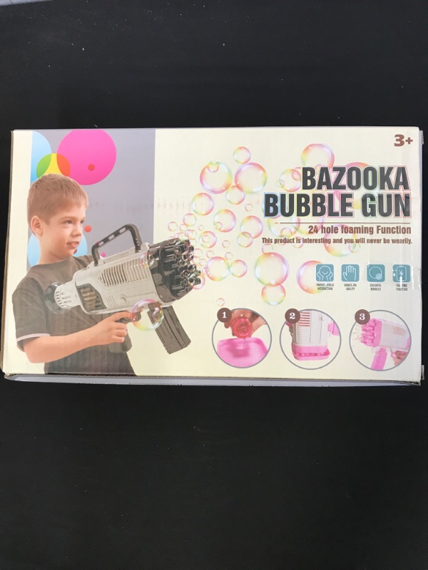 Photo 2 of Craft Spot! 69-Hole Bubble Machine Gun for Kids, Electric Automatic Bubble Gun with Colorful Lights for Wedding Summer Party Outdoor, Best Gift for Adults Boys Girls