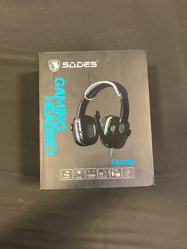 Photo 2 of SADES Gaming Headset with Mic for PS4 PS5 Xbox One PC Playstation 4 Xbox 1 Noise Cancelling Over Ear Headphones with Microphone for Xbox One PC Laptop Mac(Green)