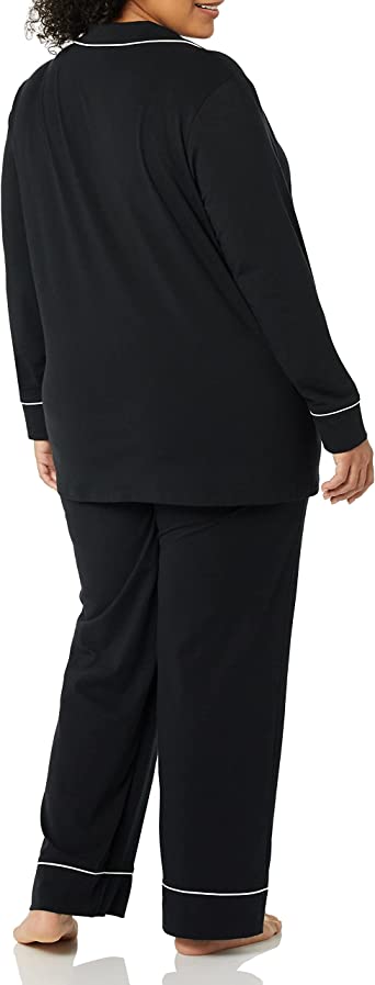 Photo 1 of Amazon Essentials Women's Cotton Modal Long-Sleeve Shirt and Full-Length Pant Pajama Set (Available in Plus Size) size L