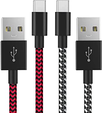 Photo 1 of 2 Pack 10FT PS5 Controller Charger Charging Cable Nylon Braided Extra Long USB Type C High Speed Data Sync Replacement Cord Compatible for Playstaion 5/Xbox Series X/Xbox Series S Controller