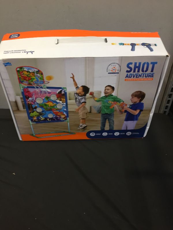 Photo 3 of 2NLF Shooting Game Toy 2pk Foam Ball Popper Toy Guns,Scoring Standing Shooting Target with Basket & 24 Foam Balls & 6 Bean Bags 