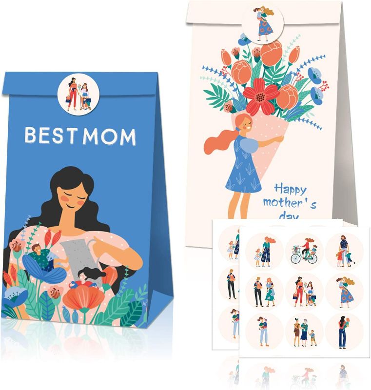 Photo 1 of 12pcs Mother's Day Gift Bag"Happy Mother's Day" and BEST MOM for Birthdays, Mother's Day, Bridal Showers, Weddings, Retirements, Anniversaries, Engagements, Any Occasion