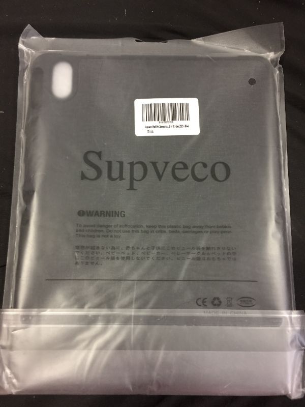 Photo 2 of Supveco iPad Air 5th/4th Generation Case 2022/2020, iPad 10.9 Inch Cover with Pencil Holder, [Support 2nd Apple Pencil Charging+Touch ID] Trifold Stand Case with Soft TPU Back, Black
