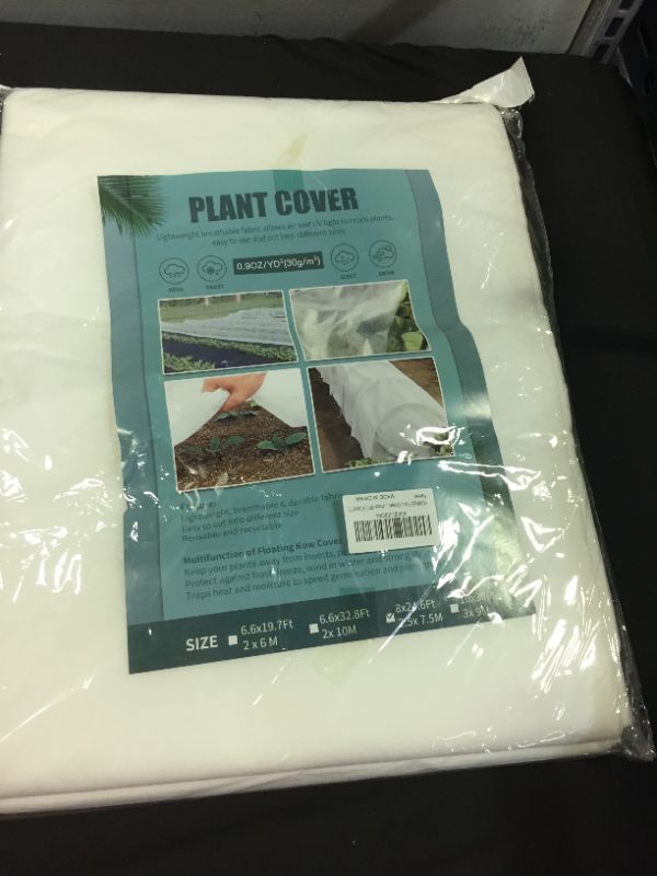 Photo 2 of YOMNEE Plant Covers Freeze Protection Floating Row Crop Cover 0.9oz Garden Fabric Plant Cover for Cold Protection, Season Extension (8FT X 24.6FT)
