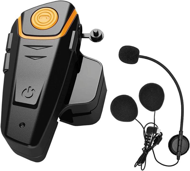 Photo 1 of Yideng Bluetooth for Motorcycle Helmet Headset Wireless Intercom Interphone BT-S2 Walkie-Talkie Supports FM Radio GPS Voice Command Music Hands-Free up to 3 Riders Communication in 1000m(Single)