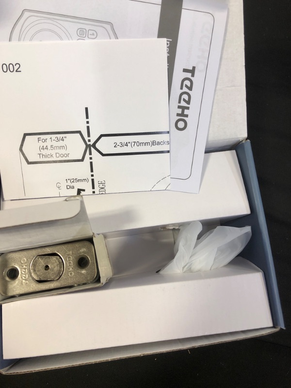 Photo 1 of Keyless Entry Door Lock - TEEHO Electronic Keypad Deadbolt with Keypads - Keyed Entry - Anti-Peeping Password - Easy Installation - Matte Black