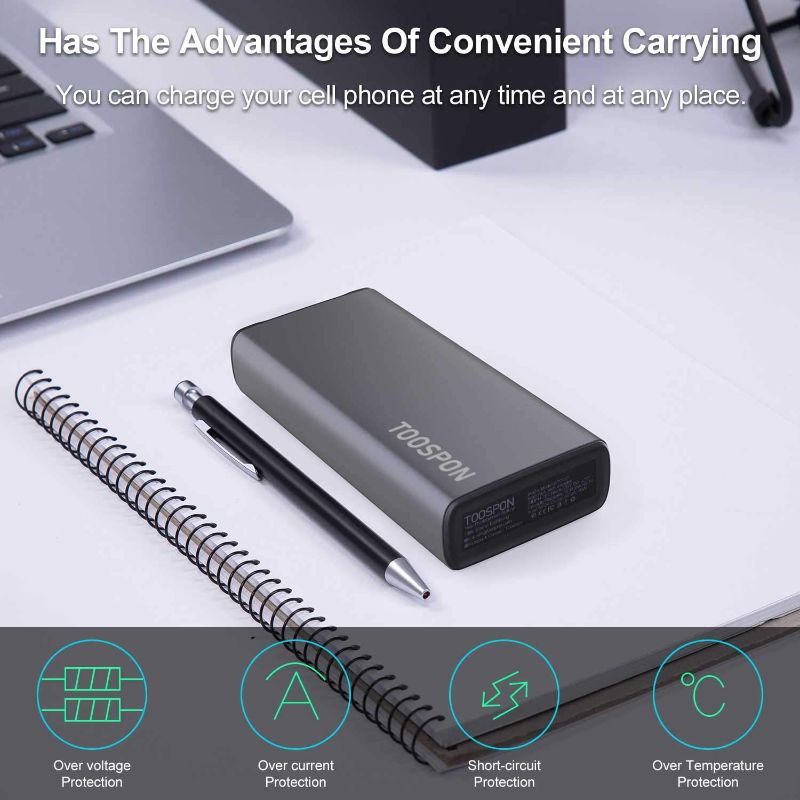 Photo 3 of Power Bank 30000mAh High Grade Metal Portable Charger Quick Charge Smart Phones Tablet Games Console DV Bluetooth Headphone Mini Speaker etc.