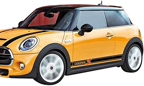 Photo 1 of 2Pieces Side Skirt Coopers Graphics Racing Stripes Vinyl Decal Stickers for Mini Cooper S R56 R57 R58 R50 R52 R53 R59 F55 F56 Accessories (Gloss Black)