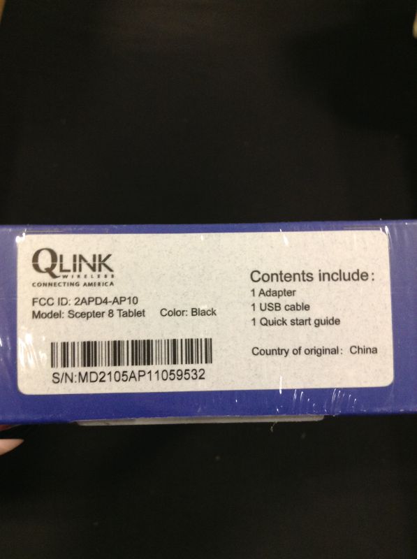 Photo 3 of Q Link Wireless Scepter 8 tablet --FACTOEY SEALED--