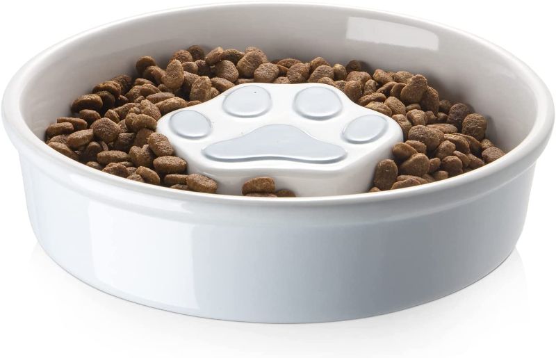 Photo 1 of Y YHY Slow Feeder Dog Bowls, Ceramic Dog Bowls for Dry and Wet Food, Non-Slip Slow Dog Bowls for Small and Medium Dogs, Slow Feeder for Cats and Dogs, 21 oz - 2 Cup ---FACTORY SEALED ---
