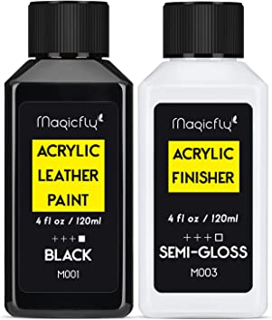 Photo 1 of 
Magicfly Acrylic Glow in The Dark Leather paint for pumpkins, Sneaker, Bags,Couches,Black & Glow In The Dark acrylic Leather Paint,Bonus Acrylic Finsher (120 ml/4 fl oz.)for Beginner,Sneakers
