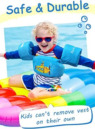 Photo 2 of Dark Lightning Toddler Swim Vest, Children Arm Floaties for 30-50 Pounds, Kids Floaties with Water Wings for Pool/Puddle/Beach
