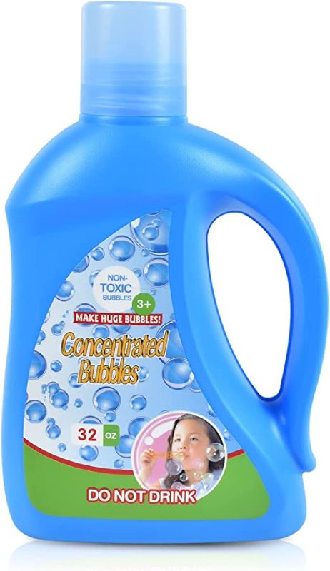 Photo 1 of 32 oz Bubble Refill Solution (up to 2.5 gallons), Nontoxic Bubble Concentrate for Kids, Bubble Machine, Bubble Wand, Bubble Gun, Bubble Blower, Party Favors.
