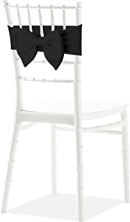 Photo 1 of Black Chair Sash with Bows,Chair Cover Bow Clearance for Christmas Dinner Chair Covers Decorations?Black?2pcs?
