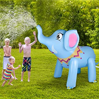 Photo 1 of Giant Inflatable Elephant Sprinkler Elephant Water Toy, Inflatable Sprinkler for Kids, Summer Yard and Outdoor Play Kids and Adults Summer Party Favorite, Toys Gifts for Age 3-12 Year Old Boys Girls
