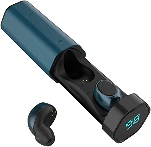 Photo 1 of MEES Blue True Wireless Earbuds Sports, Bluetooth 5.0 Headphones Waterproof IPX4, Richer Bass HiFi 3D Stereo in-Ear Earphones w/Mic, 3-4 Hours Playback Time, Noise Cancelling Headsets (Auto-Pairing)