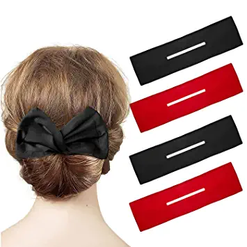 Photo 1 of Deft Bun Maker for Hair, 4 Pieces Hair Bun Maker Cloth Hair Bun Wraps French Hairstyle Twist Donut Flexible Bun Former Hair Accessories for Women Girls Hair Styling- colors are different from picture
