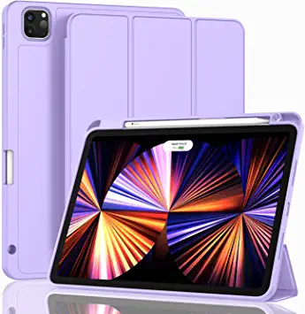 Photo 2 of ZryXal New iPad Pro 11 Inch Case 2021(3rd Gen)/2020(2nd Gen) with Pencil Holder,Smart iPad Case
