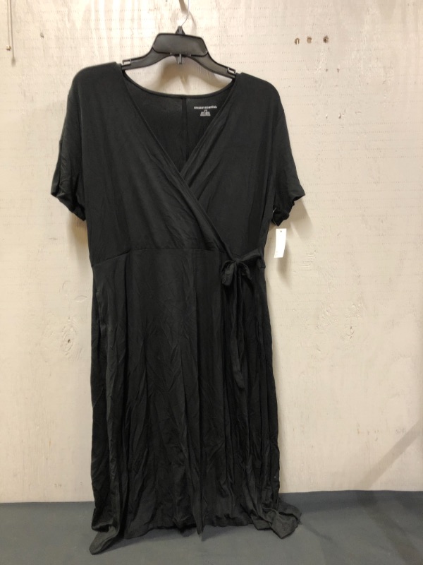 Photo 1 of Amazon Essentials Women's Cap-Sleeve Faux-Wrap Dress