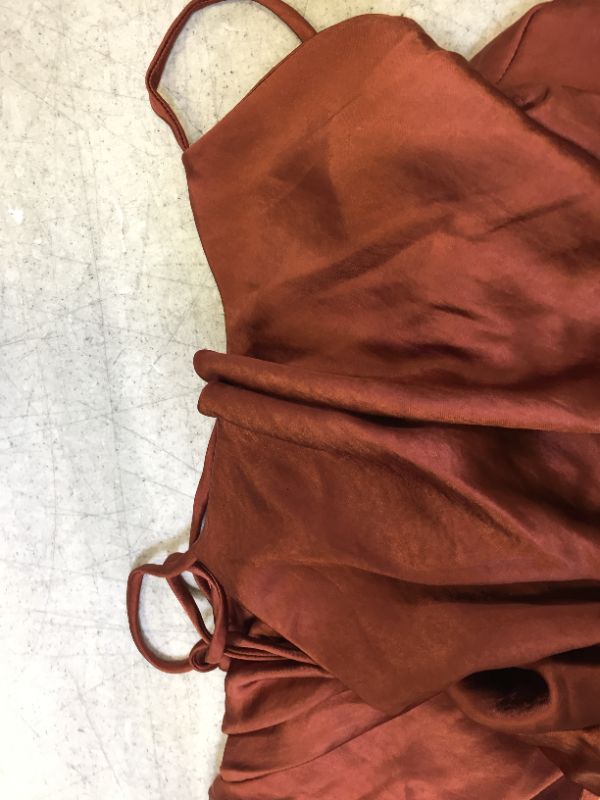 Photo 1 of Aigeman Women's Cowl Neck Elegant Mermaid Satin Wedding Party Dress Backless Evening Gown Cocktail Maxi Dress 72086 XS