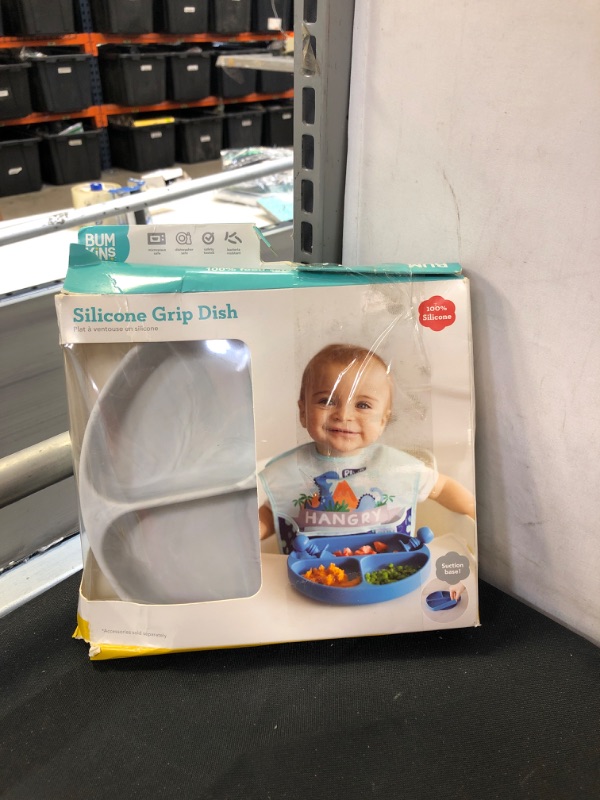 Photo 1 of Bumkins Silicone Grip Dish (MARBLE)