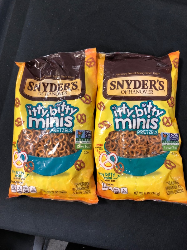 Photo 2 of 2 Snyder's Of Hanover Pretzels, Low Fat, Itty Bitty Minis - 12 oz