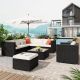 Photo 4 of  (BOX NUMBER 1 OF 4)UBesGoo 8-Piece, Patio Wicker Corner Sofa with Cushions