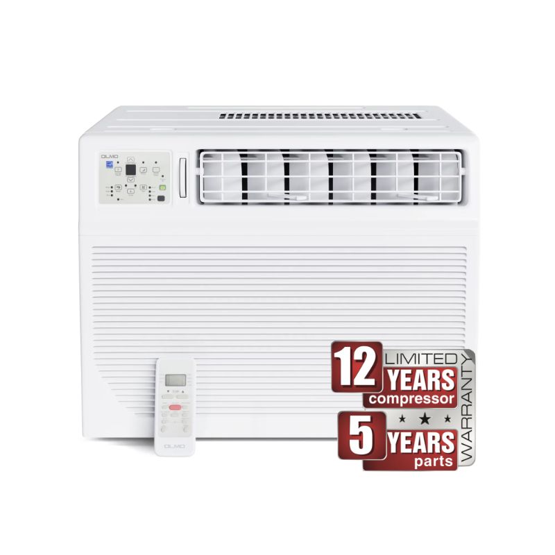 Photo 1 of OLMO 18000 BTU Window Air Conditioner 11.8 CEER 208-230V with Remote Controller and Window Frame
