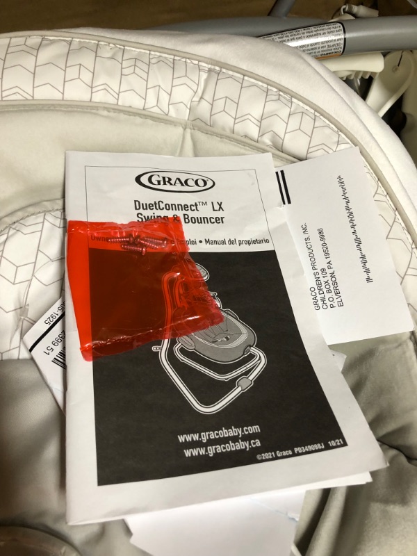 Photo 5 of ***MINOR DAMAGE TO PACKAGING****Graco DuetConnect LX Swing and Bouncer