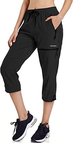 Photo 1 of 
Brand: Ksmien
Ksmien Women's Lightweight Hiking Capri Pants Quick Dry Workout Cargo Capris Water Resistant UPF 50+ Zipped Pockets SIZE XL