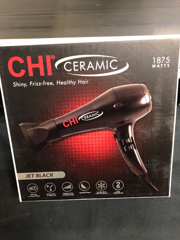 Photo 2 of CHI Ceramic Hair Dryer in Black  - Factory Sealed 