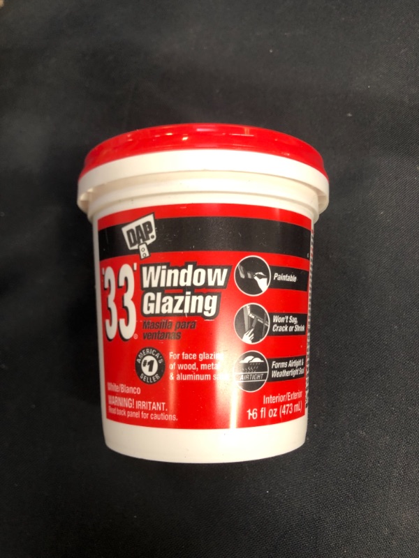 Photo 2 of 1 pt Dap 12121 White #33 Glazing Glazing Compound
