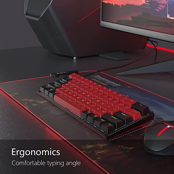 Photo 1 of BOYI Wired 60% Mechanical Gaming Keyboard,Mini RGB Cherry MX Switch PBT Keycaps NKRO Programmable Type-C Keyboard for Gaming and Working (Black Red Rose Color,Cherry MX Red Switch)
