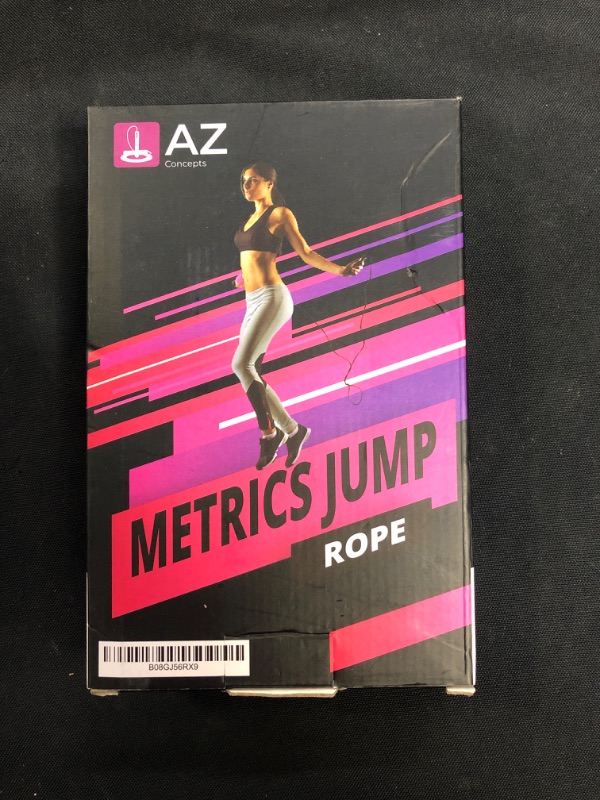 Photo 1 of AZ Concepts Metrics Exercise Jump Rope with Counter PVC Jumping Rope-Easy to Set Digital Jump Rope -Adjustable Fitness Jump Rope for Indoor & Outdoor - Calorie Counting Jump Rope -Tracks Workout