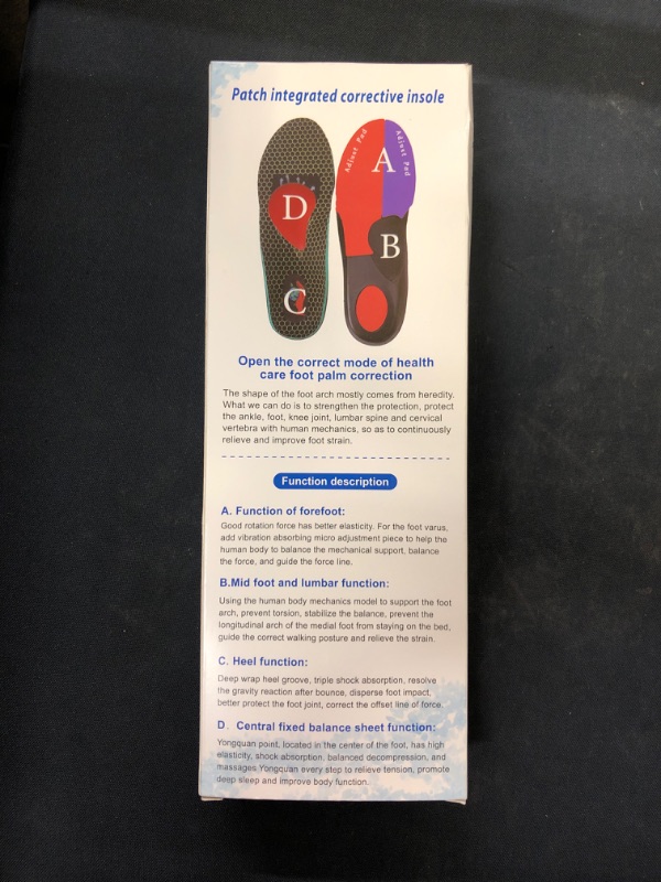 Photo 2 of Arch Support Insoles Men and Women Orthotic Inserts for Plantar Fasciitis with 8 Cushioning Pads for Adjustable Dynamic Support Performance Relieve Pronation Supination Insoles M10-11
