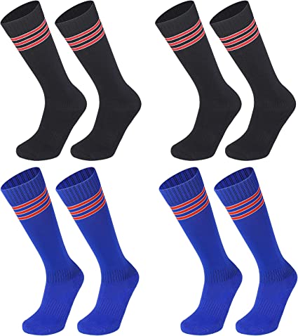 Photo 1 of Finerview Soccer Socks for Kids Youth Adults, 2 / 4 Pack Over The Calf Multi-Sports Socks for Boys Girls ---FACTORY SEALED ---
