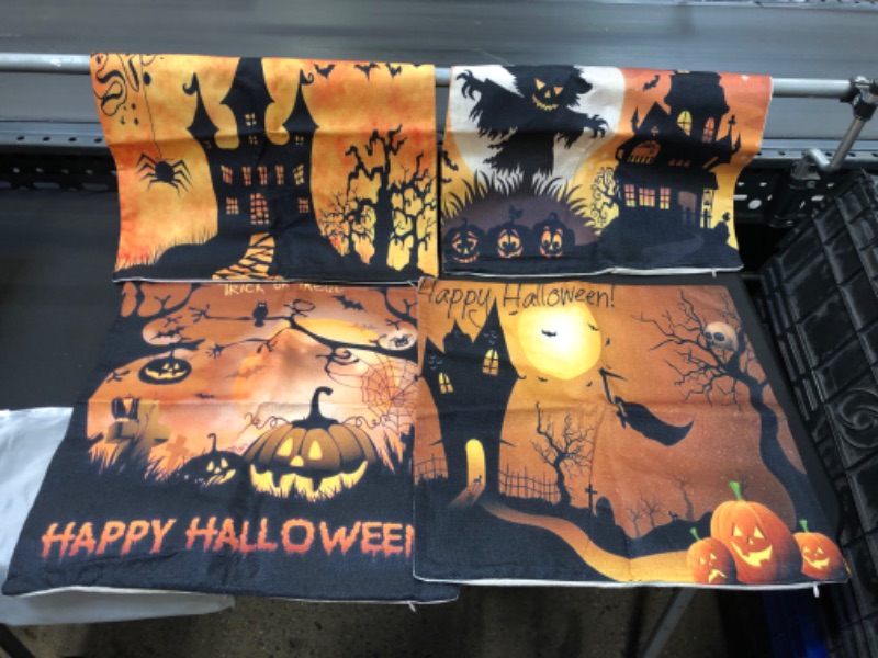 Photo 1 of 4 pack throw pillow covers halloween 