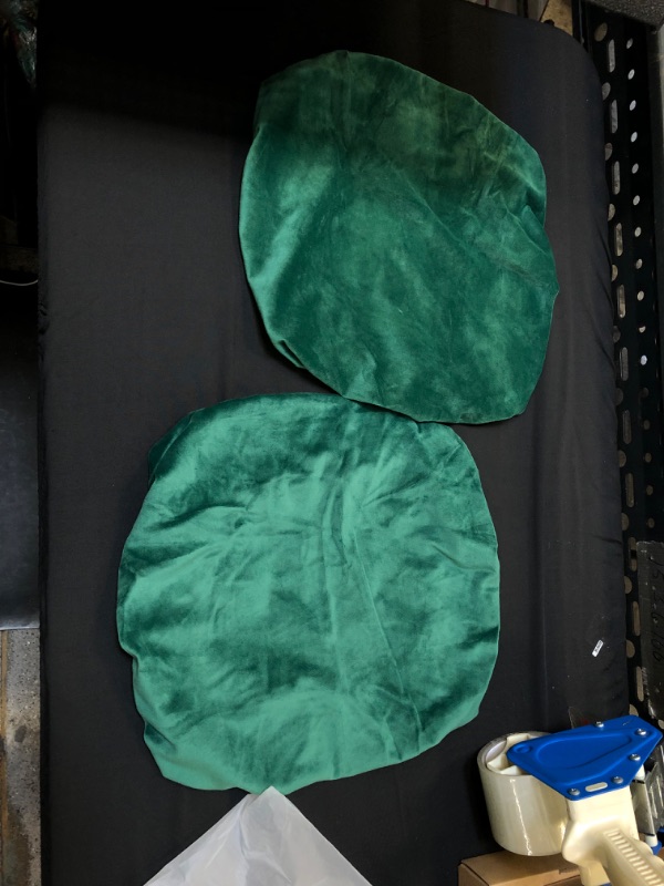 Photo 1 of 2 pc round stool seat covers in green 