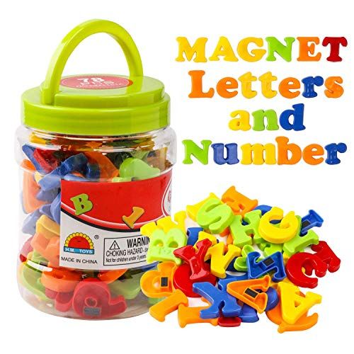 Photo 1 of JCREN MAGNETIC ALPHABET MAGNETS LETTERS AND NUMBERS TOY ABC 123 FRIDGE PLASTIC TOY SET EDUCATIONAL MAGNETIC IN BUCKET PRESCHOOL LEARNING SPELLING COUNTING UPPERCASE LOWERCASE MATH SYMBOLS FOR TODDLER