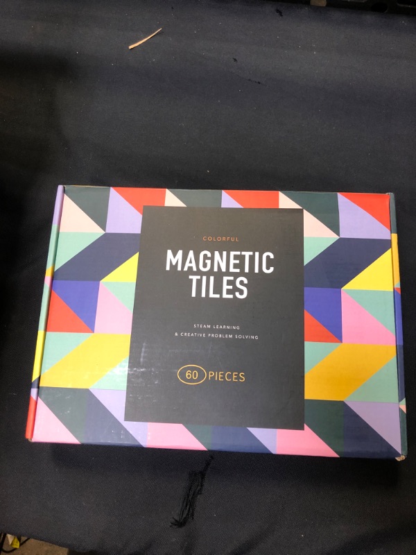 Photo 1 of 60 pc Magnetic Colorful Tiles for Stem learning